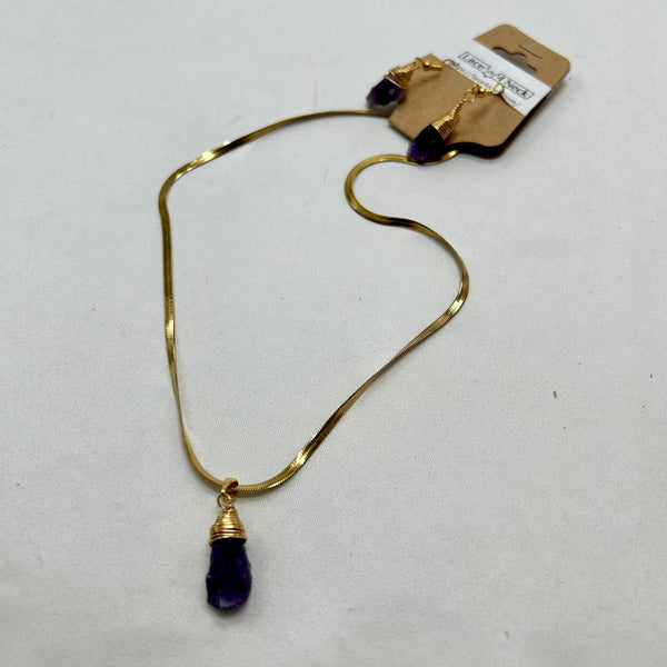 Amethyst Chain Set (Lace4Neck)