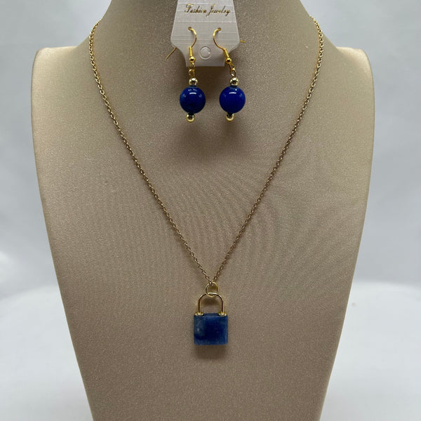 Blue Aventurine Chain Set