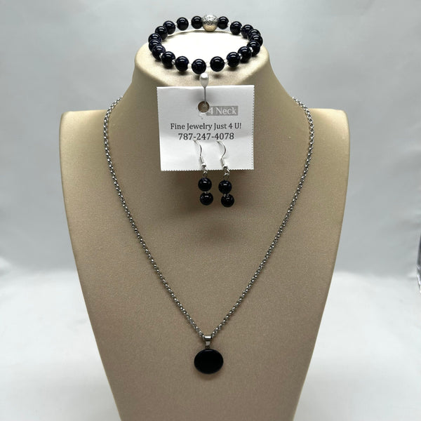 Blue-Goldstone Chain Set
