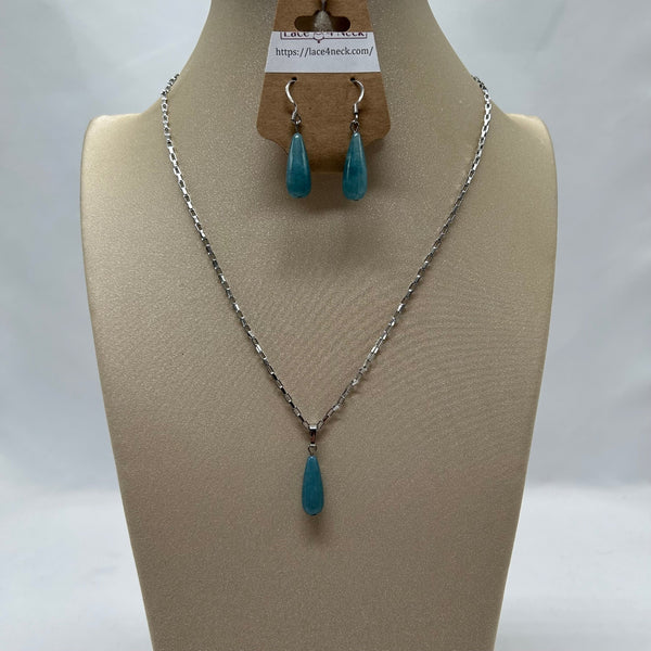 Blue Quartz Chain Set