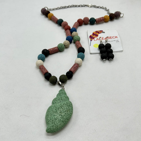 "Canary Island", Lava Stone necklace