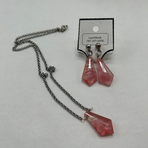 Cherry Quartz Chain Set