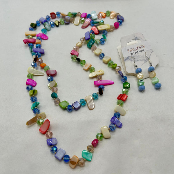 “Desmaio”, Crystal & Shell long necklace