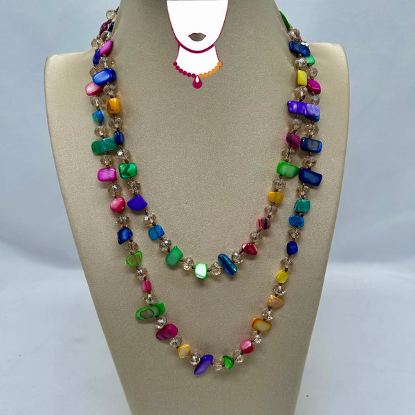 “Motley”, Multicolor Shells necklace