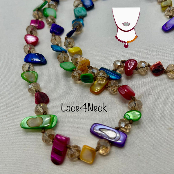 “Motley”, Multicolor Shells necklace