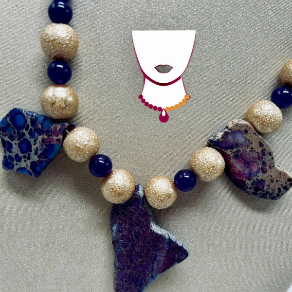 “Nexa”, Imperial Jasper & Glass necklace