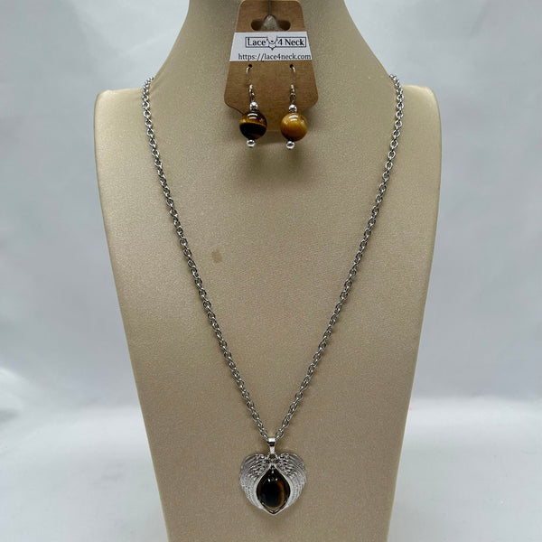 "Pakau", SS and Natural Stone chain