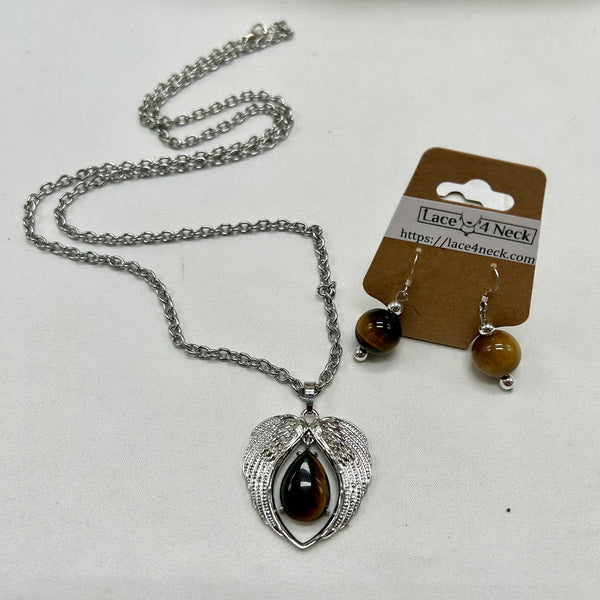 "Pakau", SS and Natural Stone chain