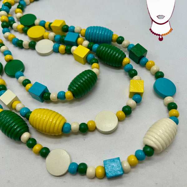 “Patrick”, Colored Wood necklace