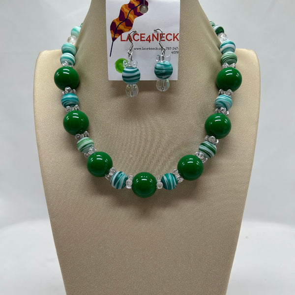 “Perpetual”, Acrylic & Glass necklace