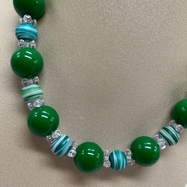 “Perpetual”, Acrylic & Glass necklace