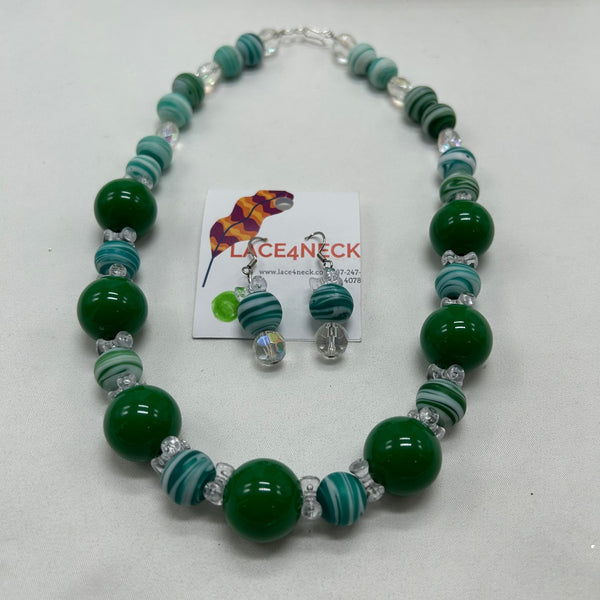 “Perpetual”, Acrylic & Glass necklace