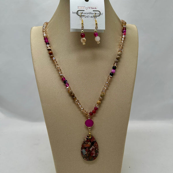 “Terra Rubra”, Red Imperial Jasper & Red Agate necklace