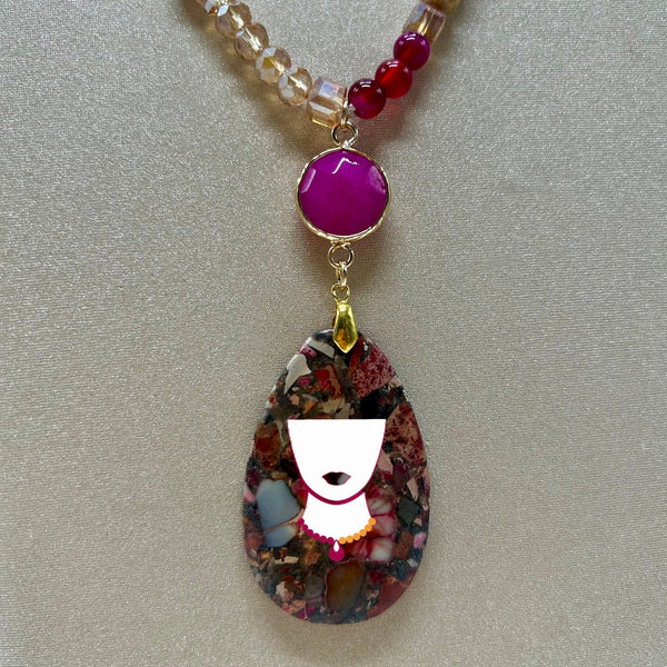 “Terra Rubra”, Red Imperial Jasper & Red Agate necklace