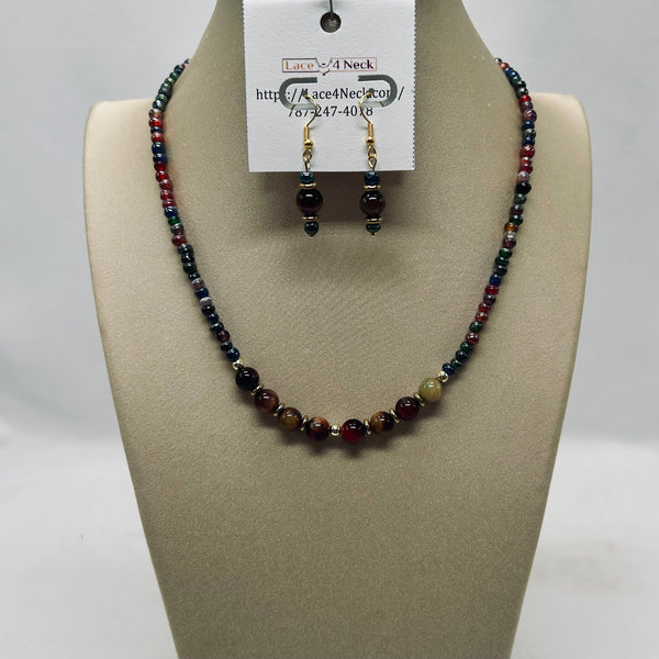 “Tigris,” Colored Tiger Eye & Glass Series