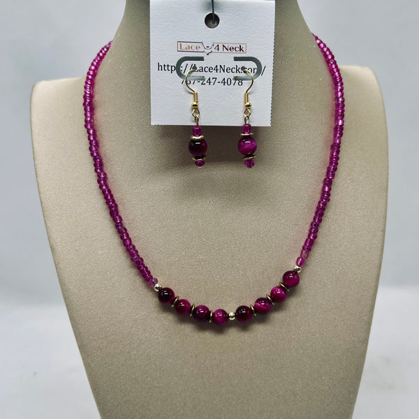 “Tigris,” Colored Tiger Eye & Glass Series
