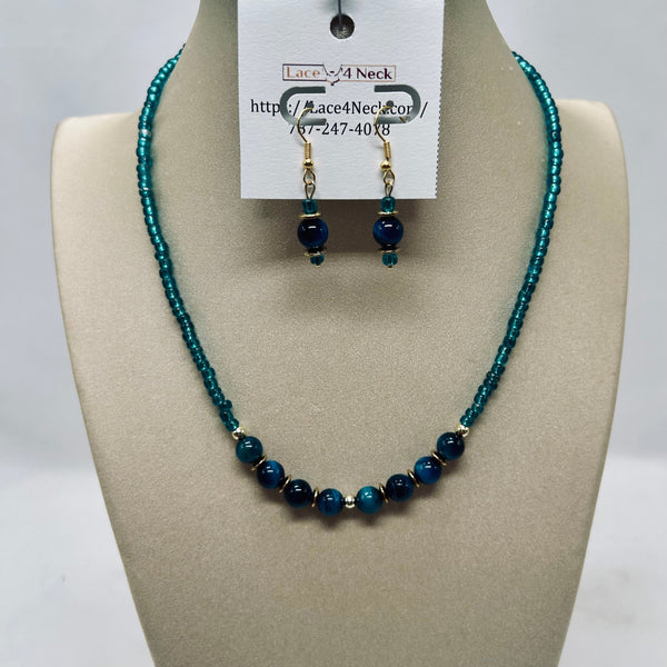 “Tigris,” Colored Tiger Eye & Glass Series