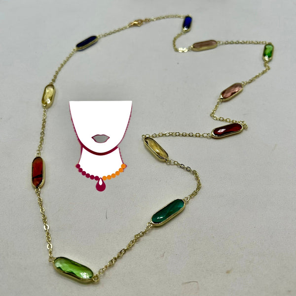 “Touchy Feely” Glass & Brass chain