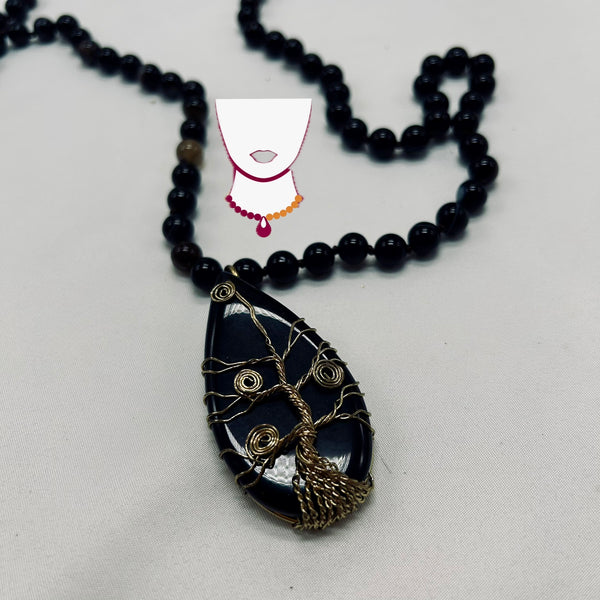 “Ancient”, Boho Chic Agate necklace