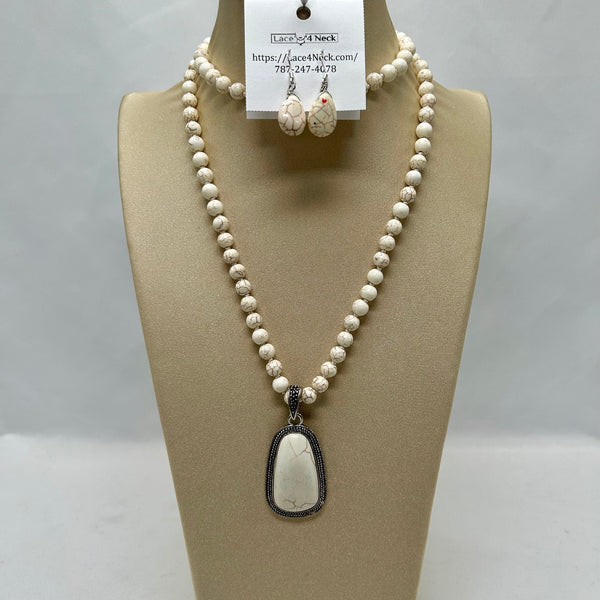 "Been Wit", Howlite Necklace