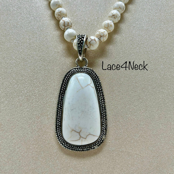 "Been Wit", Howlite Necklace