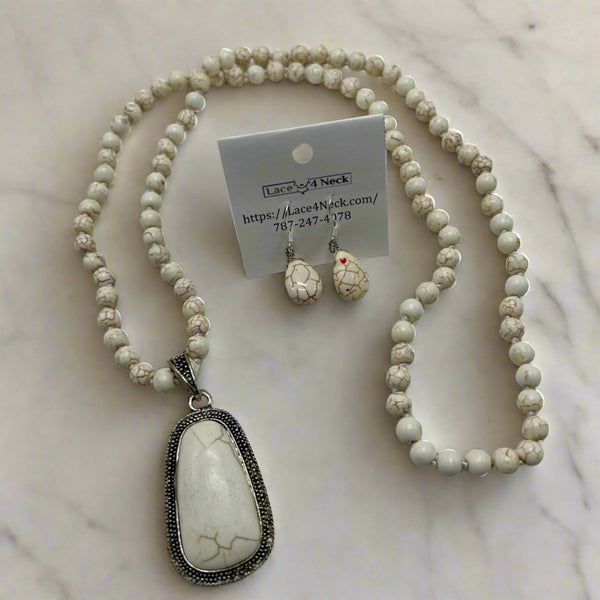 "Been Wit", Howlite Necklace