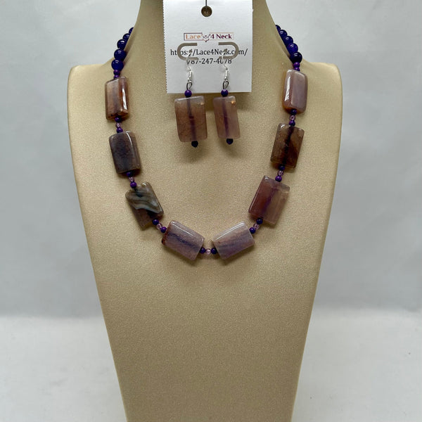 “Beginning”, Agate & Fossil necklace