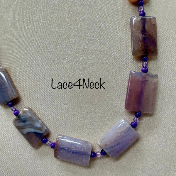 “Beginning”, Agate & Fossil necklace