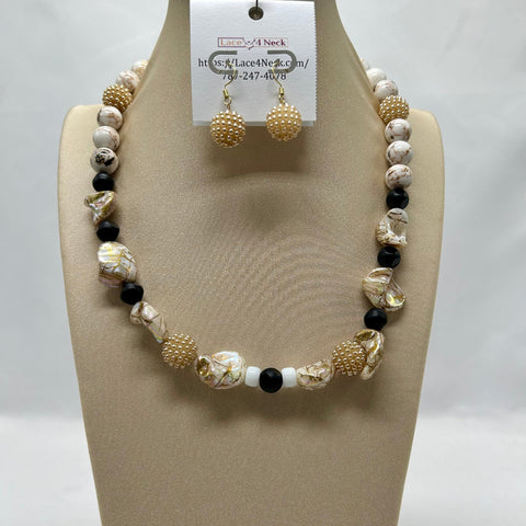 “Century”, Shell & Glass necklace