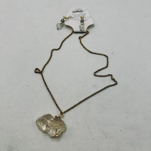 “Clear Quartz” Druzy Chain