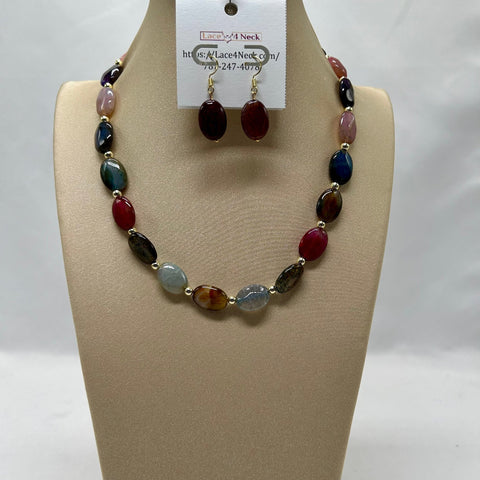 “Coklat”, Agate & Hematite necklace