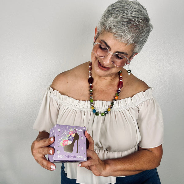 “Color Wheel”, Glass & Porcelain necklace