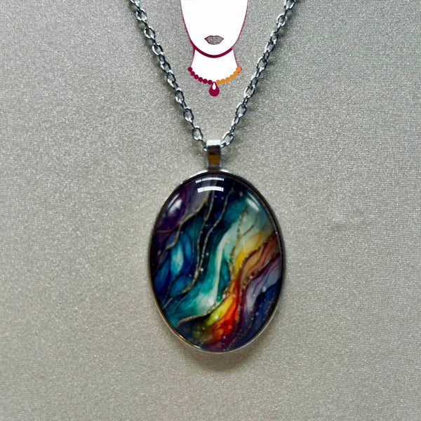 “Dreamy”, Glass and Wood chain