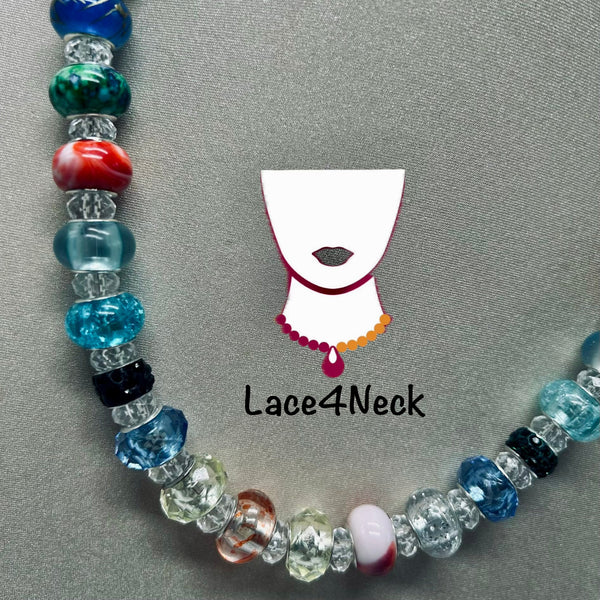 “Egle,” Acrylic and Glass necklace