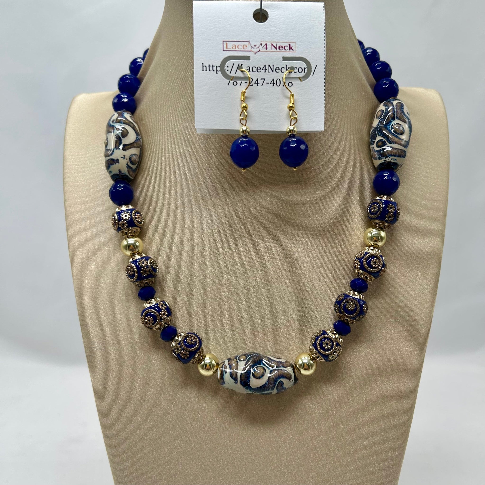 “Tangyuan”, Clay, Hematite & Porcelain necklace