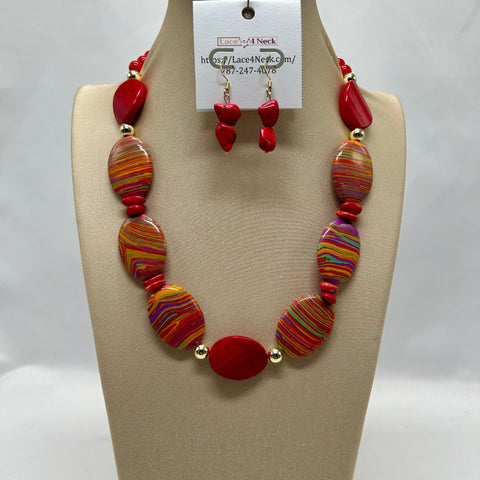 “Fervor”, Multicolor Composite necklace