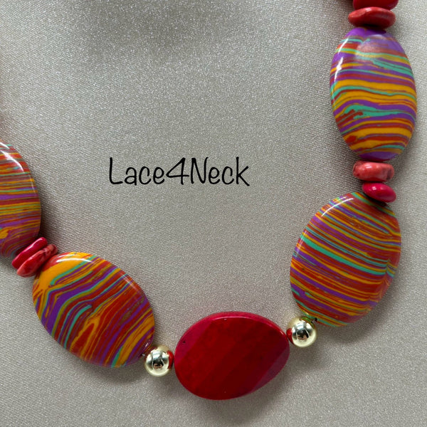 “Fervor”, Multicolor Composite necklace