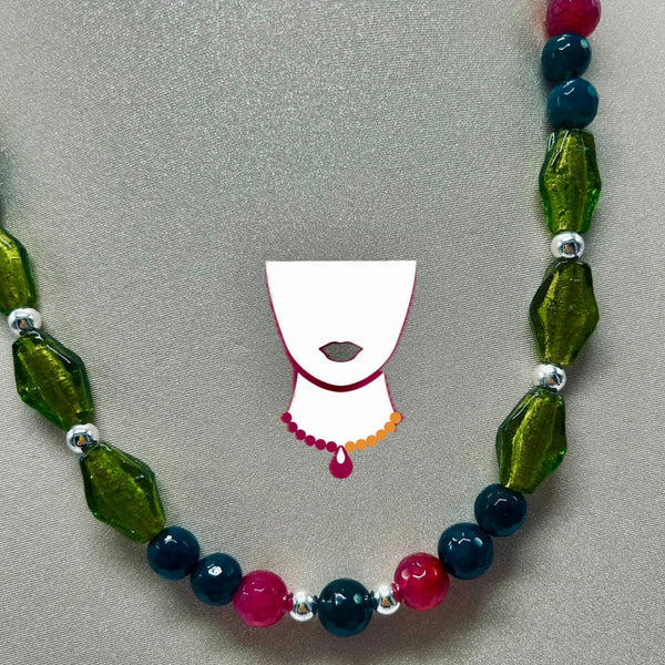 “Forest”, Agate & Glass necklace