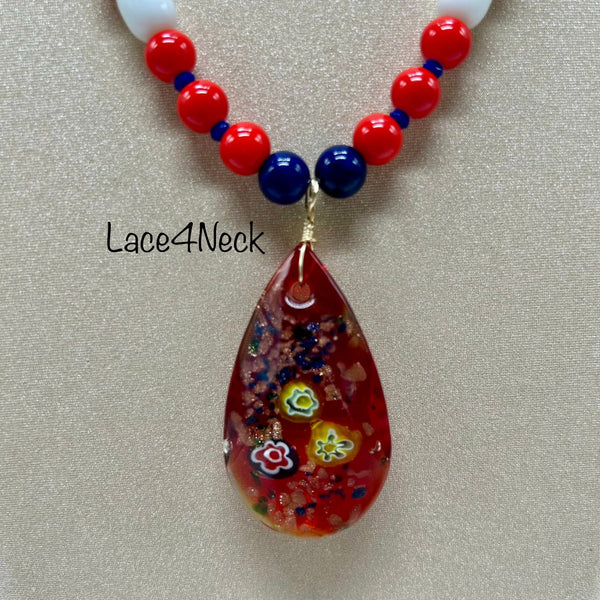 "Frida" glass necklace