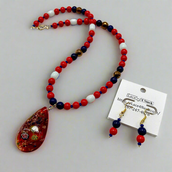 "Frida" glass necklace