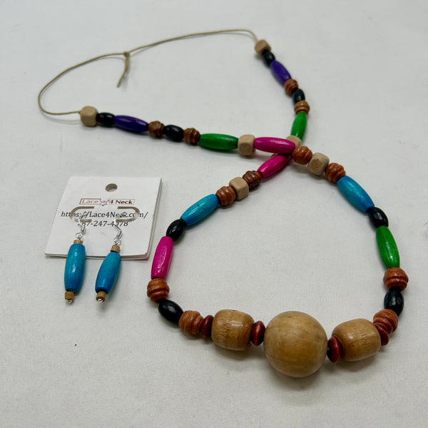 “Gaudy”, Mixed Color Wood cord