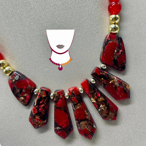 “Harmony,” Bronzite, Imperial Jasper & Hematite necklace