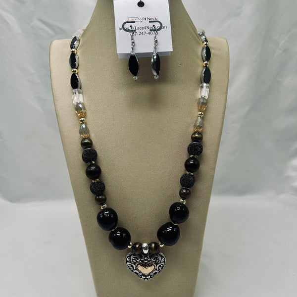 “Inner Self”, Mixed Beads long necklace