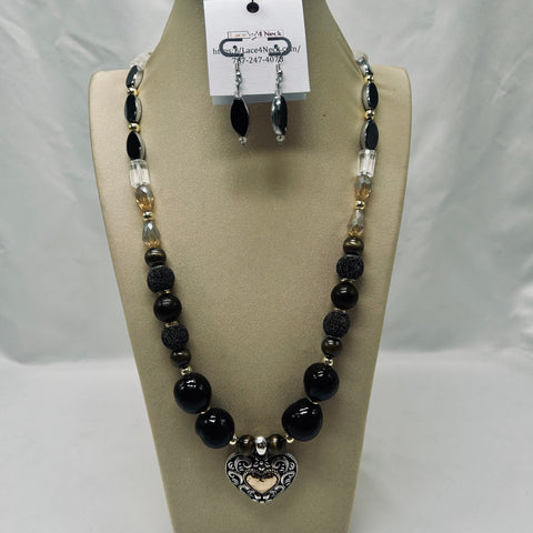 “Inner Self”, Mixed Beads long necklace