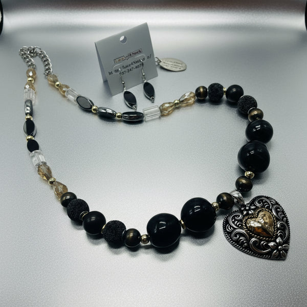 “Inner Self”, Mixed Beads long necklace