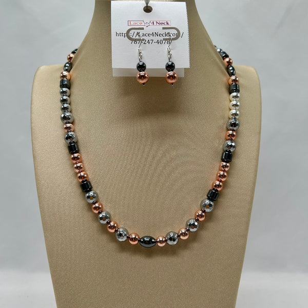 “Iridescence”, Mixed Hematite Series necklace