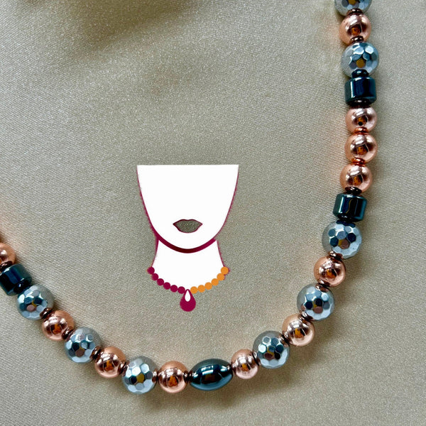 “Iridescence”, Mixed Hematite Series necklace