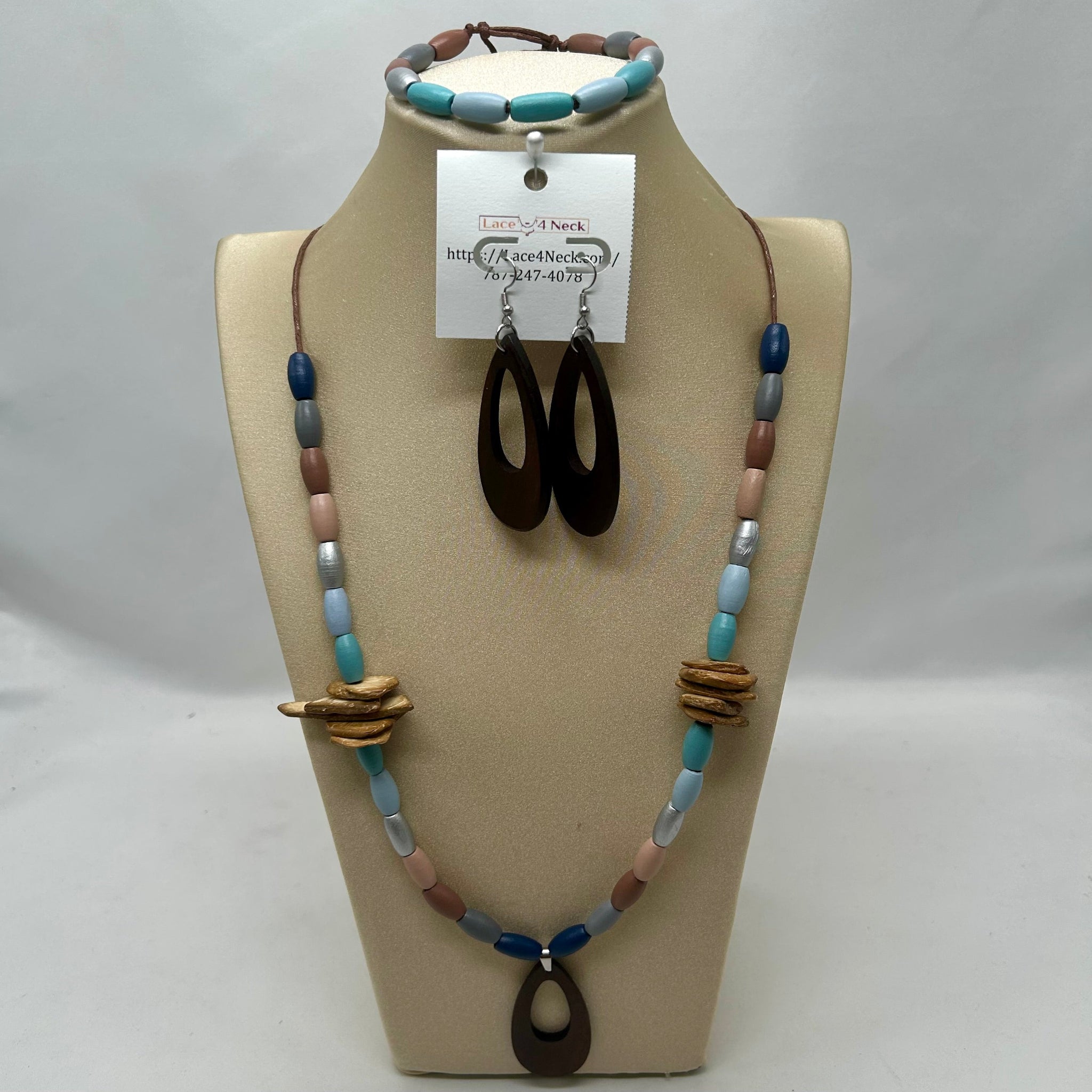 “Koffie”, Bohemian Wood necklace