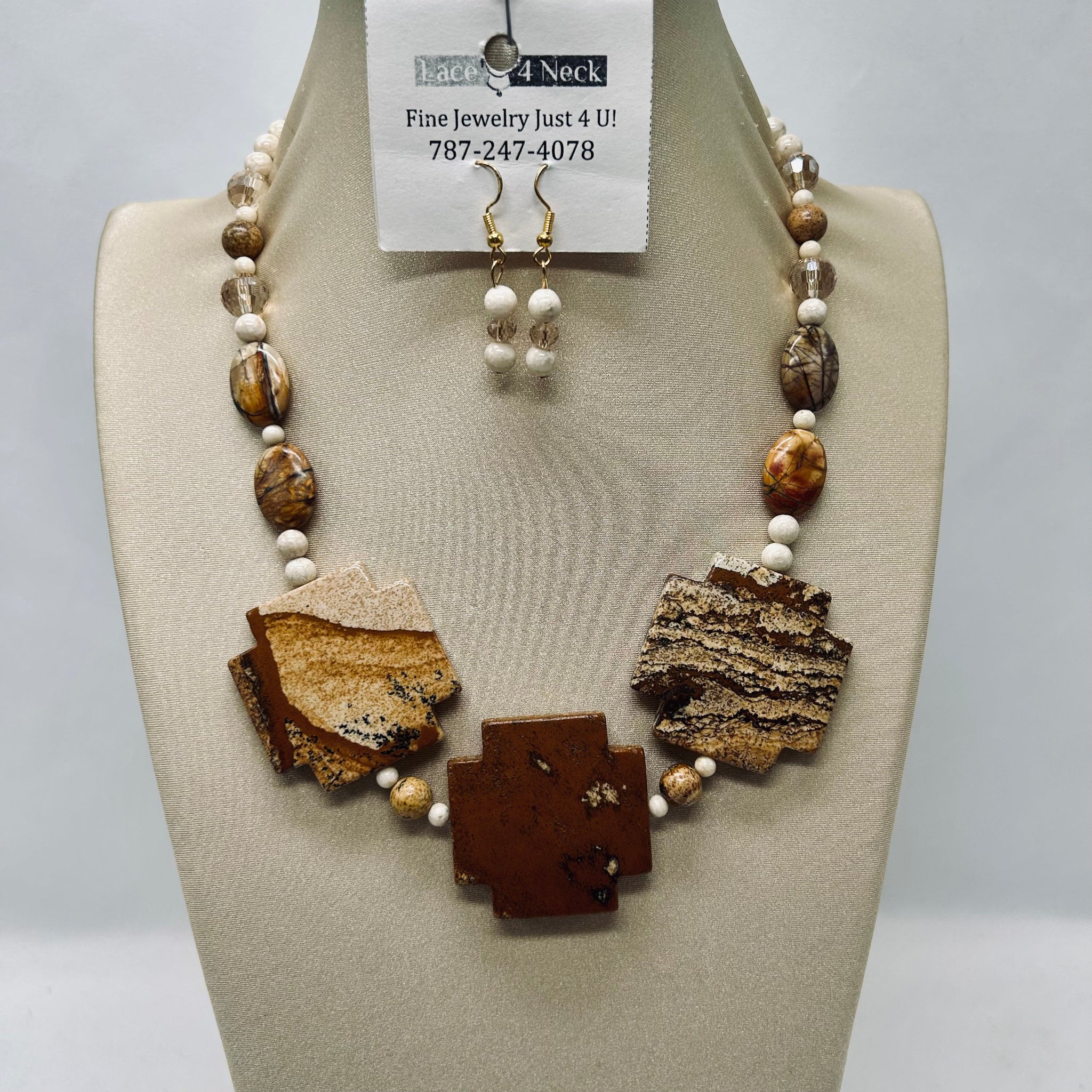 “Kruis”, Picture & Picasso Jasper necklace