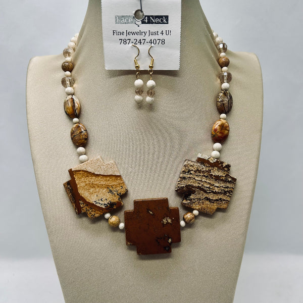 “Kruis”, Picture & Picasso Jasper necklace